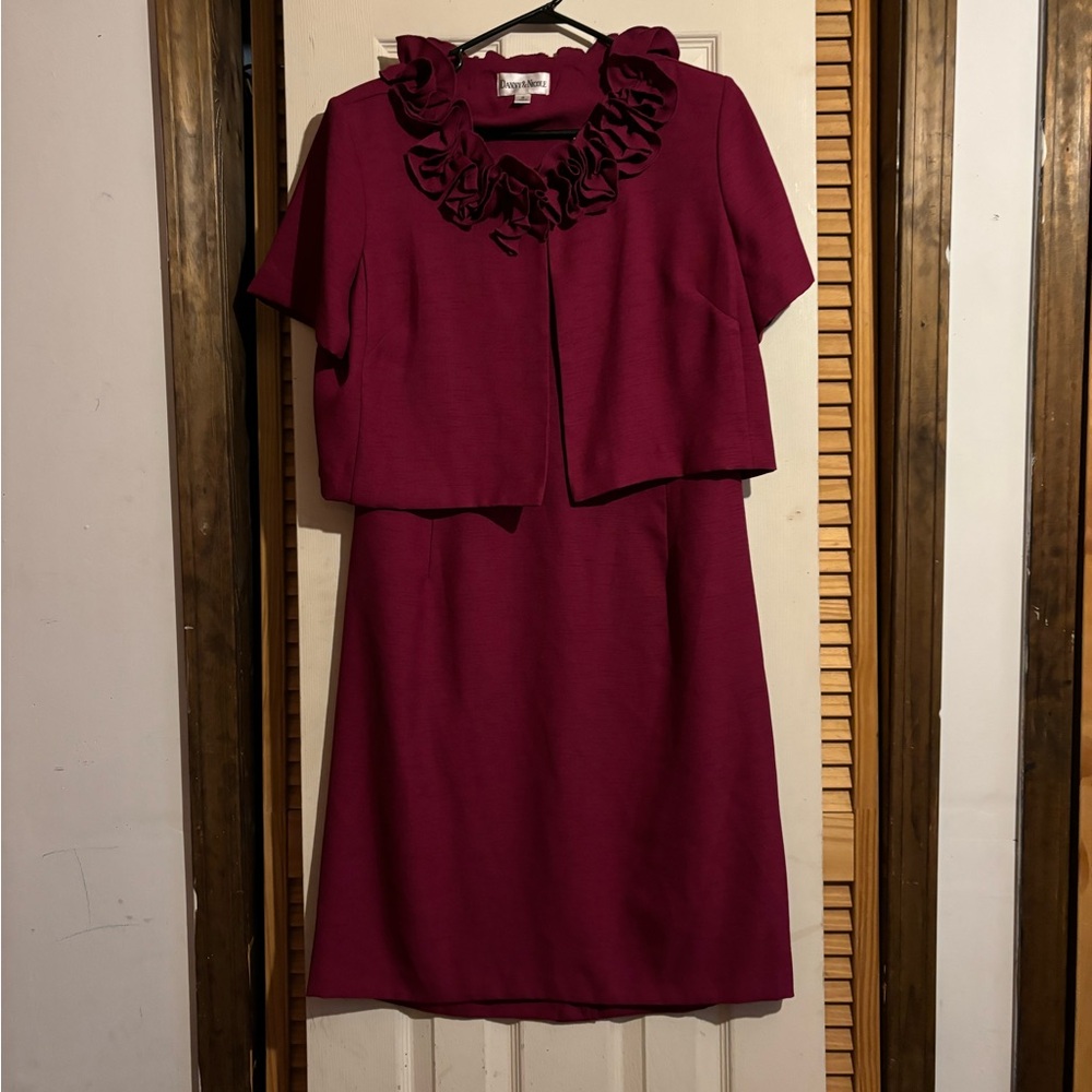 🐾Burgundy Danny & Nicole Jacket & Dress: Size 18 🐾